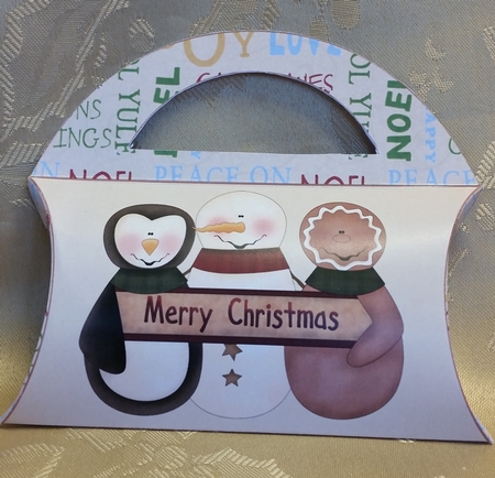 Merry Christmas Winter Friends Pillow Purse by Deloraine Neubauer