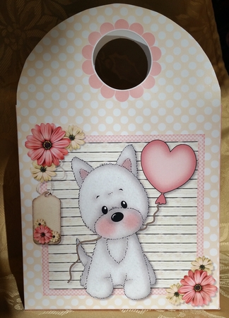 Little Millie with Heart Balloon Large Gift Bag by Deloraine Neubauer