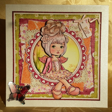 Cute Angel Cardtopper 796 by Deloraine Neubauer