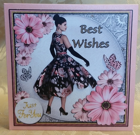 Pretty in Pink & Black- Happy Birthday #2 by Deloraine Neubauer