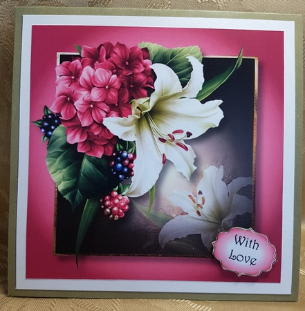 Lily Bouquet & Berries 8x8 by Deloraine Neubauer