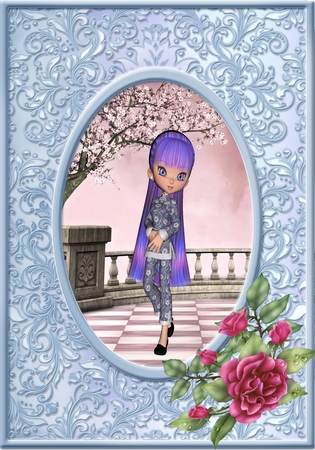 Cute Cookie Character China Girl Poser Graphics package 9 by Deloraine Neubauer