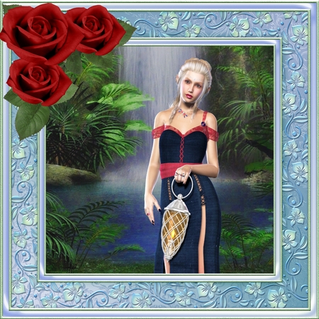 Beautiful Blonde Elf Queen Fantasy Poser Graphics by Deloraine Neubauer