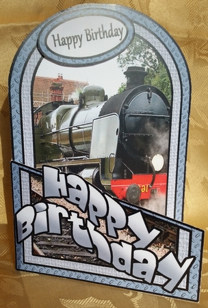 Cutaway card - Steam train by Deloraine Neubauer