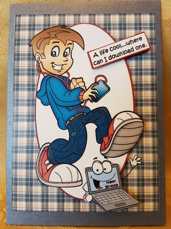 Teen boy a life cool quick card by Deloraine Neubauer