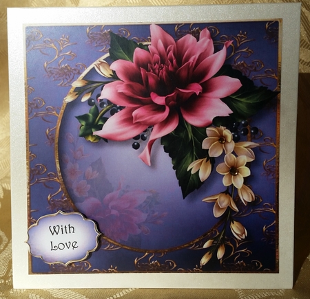 The Purple Dahlia 8x8 by Deloraine Neubauer