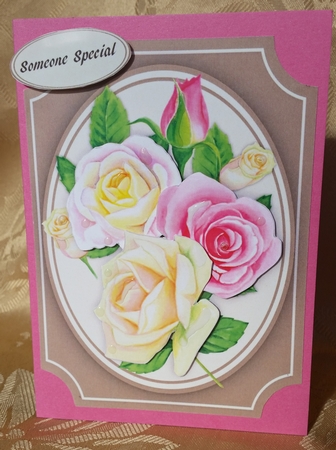 Stunning Roses in a Oval mat  by Deloraine Neubauer