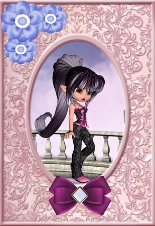 Punk Goth Style Cookie Character Poser Graphics pkg11 by Deloraine Neubauer