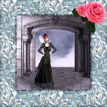 Vintage Steampunk Woman Poser Tube Graphics set 3 by Deloraine Neubauer