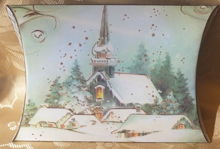 Snowflakes are Falling Christmas Pillow Box  by Deloraine Neubauer