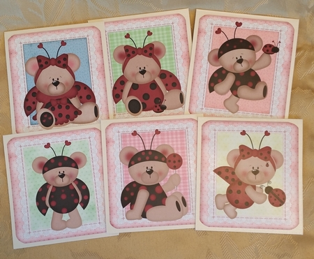 6 Cute ladybird toppers by Deloraine Neubauer