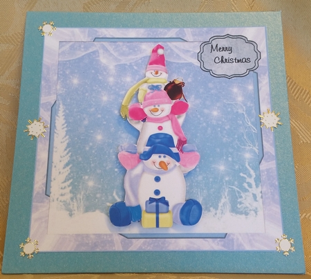 3 cute snowmen card by Deloraine Neubauer