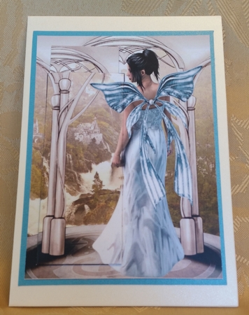 Aqua Fae Bookmark card by Deloraine Neubauer