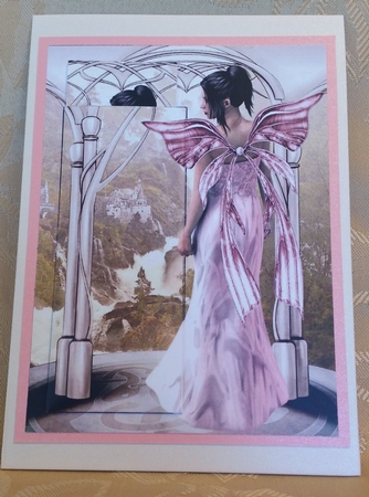 Pink Fae Bookmark card by Deloraine Neubauer