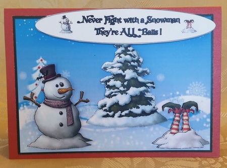 Never Fight with a  snowman! by Deloraine Neubauer