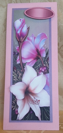Pretty lilac and white poinsettias tall DL by Deloraine Neubauer
