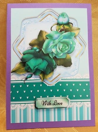 Beautiful Aqua Roses  by Deloraine Neubauer