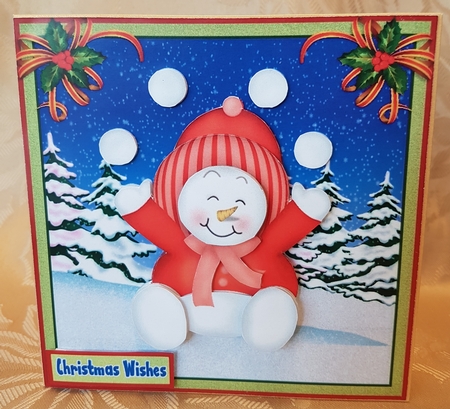 Juggling Snowman by Deloraine Neubauer