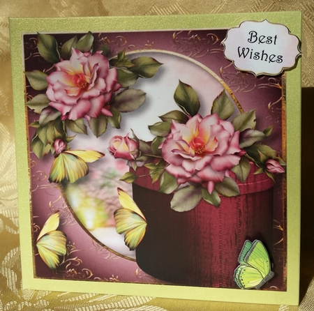 Beautiful Birthday Box With Roses 8x8 by Deloraine Neubauer
