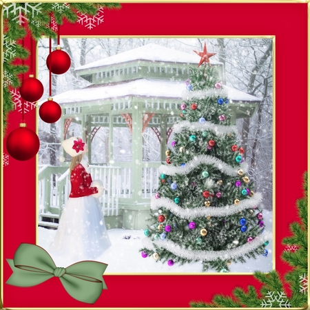 Christmas Colors 5 Digital Bows Graphics by Deloraine Neubauer
