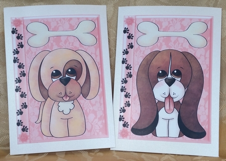 2 Cute puppy card fronts 1 by Deloraine Neubauer