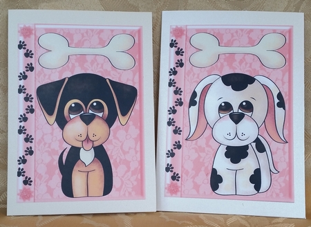 2 Cute puppy card fronts 2 by Deloraine Neubauer