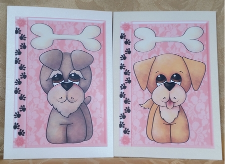 2 Cute puppy card fronts 3 by Deloraine Neubauer