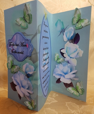 blue fold for mum & mom by Deloraine Neubauer