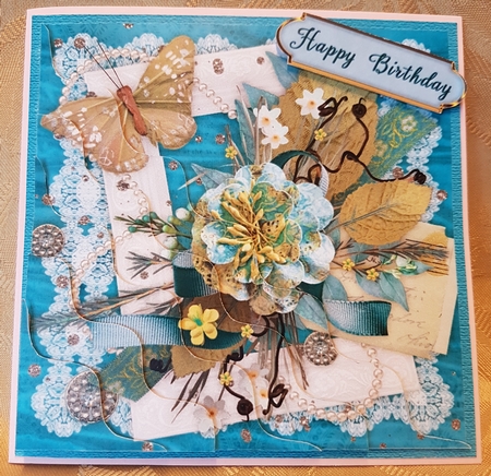 March Aquamarine Birthstone Quick Card by Deloraine Neubauer