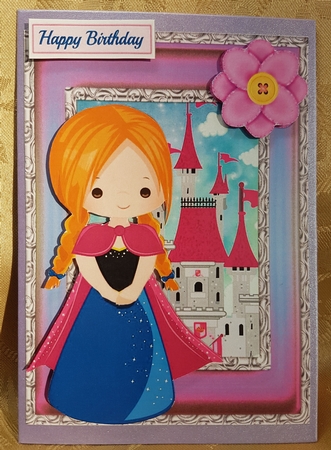 Beautiful Pink & Dark Blue Princess  by Deloraine Neubauer