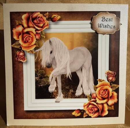 The Autumn Unicorn 8x8 by Deloraine Neubauer