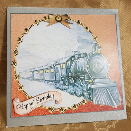 STEAM TRAIN FATHERS DAY - BIRTHDAY-GRANDAD by Deloraine Neubauer