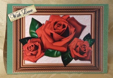3 Beautiful Red Roses by Deloraine Neubauer