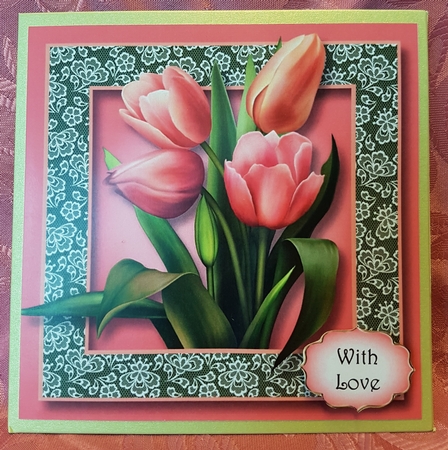 Tulips & Lace Frame 8x8 by Deloraine Neubauer