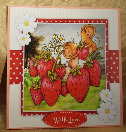 StrawBerry Mice  by Deloraine Neubauer