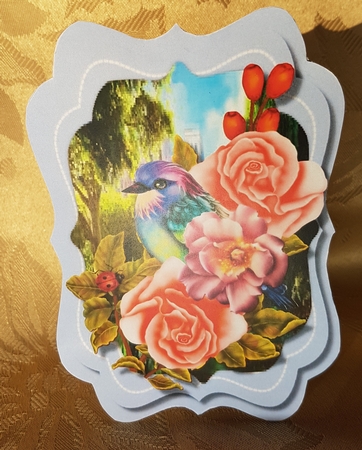 Tent card , Bird on a Branch 2 by Deloraine Neubauer