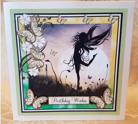 YELLOW BUTTERFLY FAIRY CARD  by Deloraine Neubauer