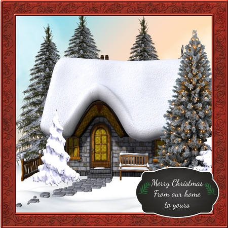 Christmas greetings black board chalk effect tags  by Deloraine Neubauer