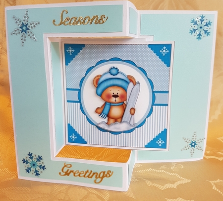 Tri Shutter Card H Commercial Use Template and Print and Cut by Deloraine Neubauer