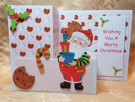 Z FOLD CARD - SANTAS COOKIES by Deloraine Neubauer