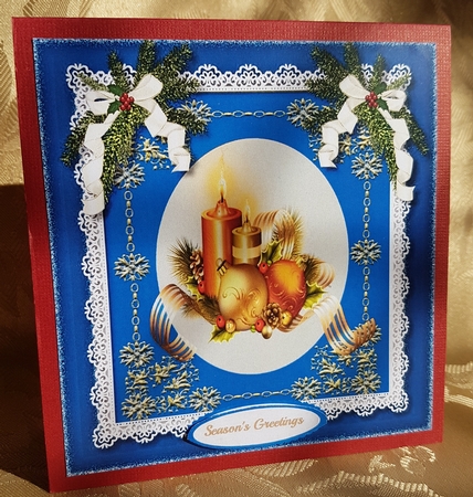 Lovely Baubles and Christmas Candle 1 by Deloraine Neubauer