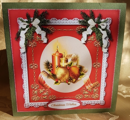Lovely Baubles and Christmas Candle 2 by Deloraine Neubauer