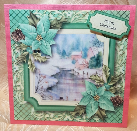 Scenic Christmas - The Frozen Stream 8x8 by Deloraine Neubauer