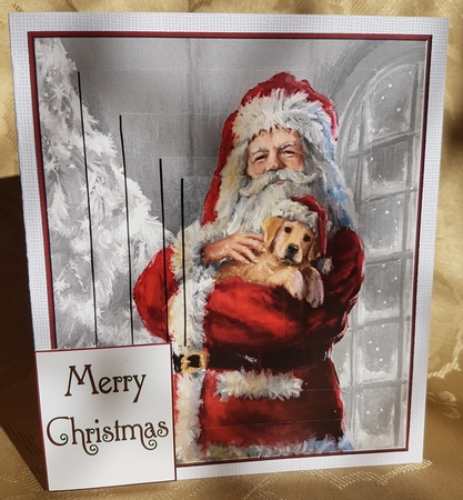 Santa and Lab Puppy Pyramid by Deloraine Neubauer