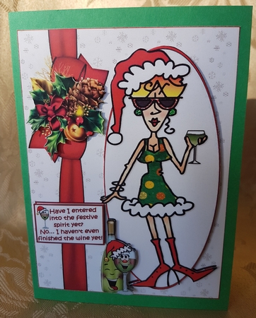 Rita in the festive spirit quick card by Deloraine Neubauer