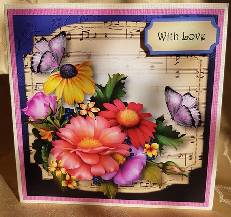 Sheet Music Plaque - Breath Of Summer 8x8 by Deloraine Neubauer
