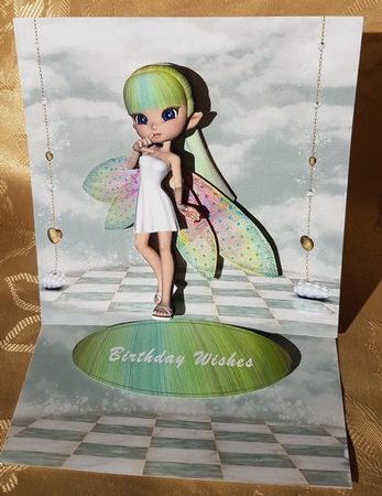 MYSTICAL FAIRY BIRTHDAY EASEL  by Deloraine Neubauer