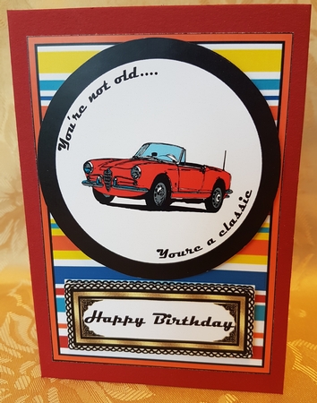 Classic Car Birthday Card by Deloraine Neubauer