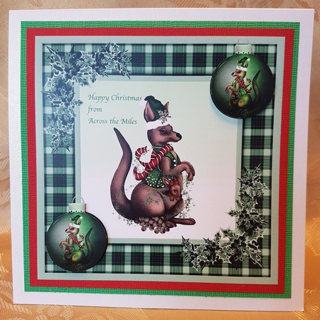 AUSSIE CHRISTMAS CARD FRONT TOPPER by Deloraine Neubauer