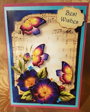 Sheet Music & Butterflies - Fleur De Boudoir A5 by Deloraine Neubauer